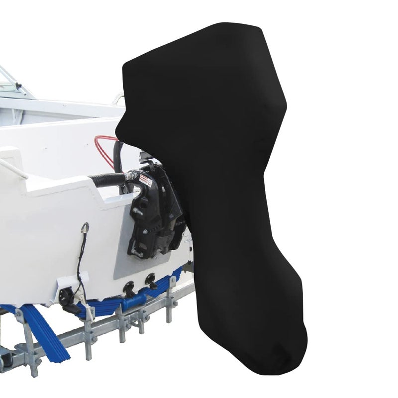 Seamander Outboard Motor Cover,Full Motor Outboard Cover, Engines Cover Waterproof Boat Cover (Black(600D), Fits for 250 HP) - Image 1